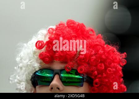 Francfort, Allemagne. 20 juin 2024. Les supporters danois lors du match de football Euro 2024 entre le Danemark et l'Angleterre au Frankfurt Arena, Francfort, Allemagne - jeudi 20 juin 2024. Sport - Soccer . (Photo de Spada/LaPresse) crédit : LaPresse/Alamy Live News Banque D'Images