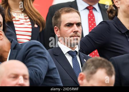 Francfort, Deutschland. 20 juin 2024. Philipp Lahm GER, Danemark (DEN) v. Angleterre (ENG), Fussball Europameisterschaft, UEFA EURO 2024, Gruppe C, 2. Spieltag, 20.06.2024 LA RÉGLEMENTATION DFB/DFL INTERDIT TOUTE UTILISATION DE PHOTOGRAPHIES COMME SÉQUENCES D'IMAGES ET/OU QUASI-VIDÉO Foto Credit : Eibner-Pressefoto/Alamy Live News Banque D'Images
