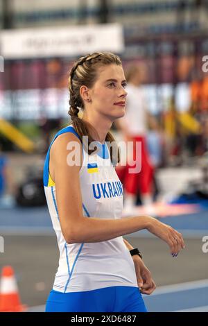 Yaroslava Mahuchikh (Ukraine), médaille d'or féminine en saut en hauteur aux Championnats d'Europe d'athlétisme Roma 2024, Rome, Latium, Italie Banque D'Images