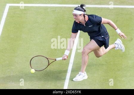 20 juin 2024 ; Rot Weiss Tennis Club, Grunewald, Berlin, Allemagne ; ecotrans WTA Ladies 500 Tennis German Open Berlin, jour 4 ; ons Jabeur contre Linda Noskova en simple match féminin Banque D'Images