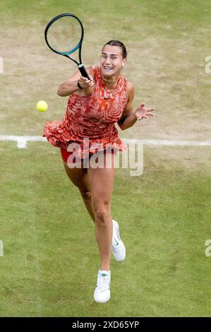20 juin 2024 ; Rot Weiss Tennis Club, Grunewald, Berlin, Allemagne ; ecotrans WTA Ladies 500 Tennis German Open Berlin, jour 4 ; Aryna Sabalenka contre Daria Kasatkina, match de célibataires dames Banque D'Images