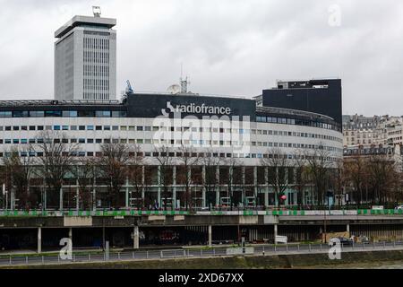 Maison de la Radio et de la musique, bâtiment de Radio France dans le 16ème arrondissement, Paris, France. Banque D'Images