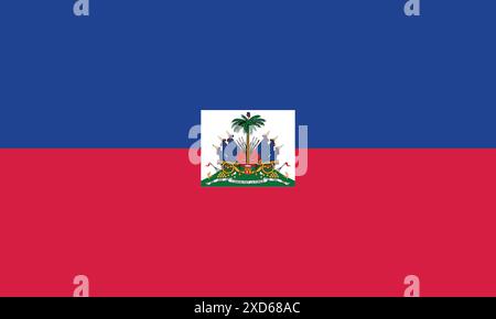 Drapeau d’Haïti Illustration de Vecteur