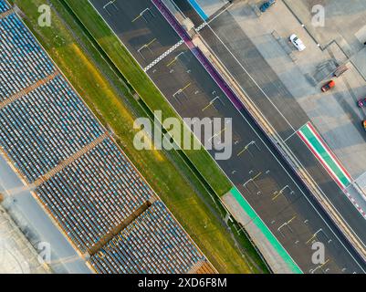 Hungaroring car course track est le plus grand lieu de course hongrois pour les sports mécaniques. Il y a dans la ville de Mogyorod près de Budapest. Banque D'Images