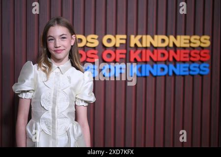 New York, États-Unis. 20 juin 2024. Merah Benoit assiste à la première de Searchlight à New York de 'genres of Kindness' au MOMA, New York, NY, le 20 juin 2024. (Photo par Anthony Behar/Sipa USA) crédit : Sipa USA/Alamy Live News Banque D'Images