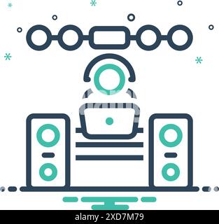 Icône pour opérateur, système audio Illustration de Vecteur