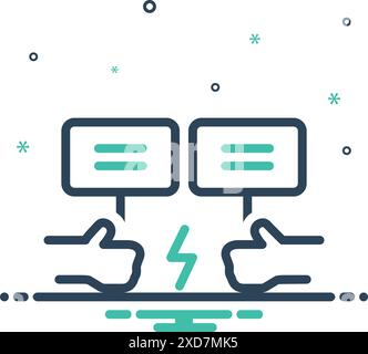 Icône pour adversaire, challenger Illustration de Vecteur