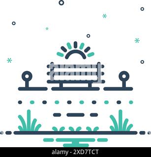 Icône pour jardin, belvedere Illustration de Vecteur