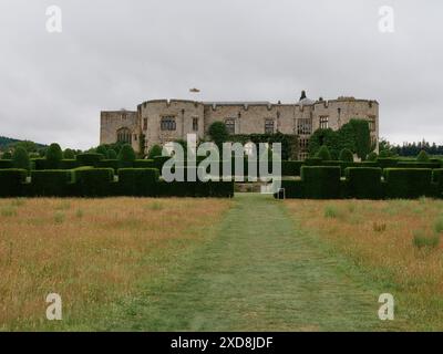 Château et jardins de Chirk à Wrexham, pays de Galles Royaume-Uni Banque D'Images