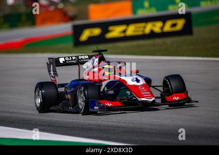 04 FORNAROLI Leonardo (ita), Trident, Dallara F3 2019, action lors de la 5ème manche du Championnat FIA de formule 3 2024 du 21 au 23 juin 2024 sur le circuit de Barcelona-Catalunya, à Montmeló, Espagne - photo Eric Alonso / DPPI Banque D'Images