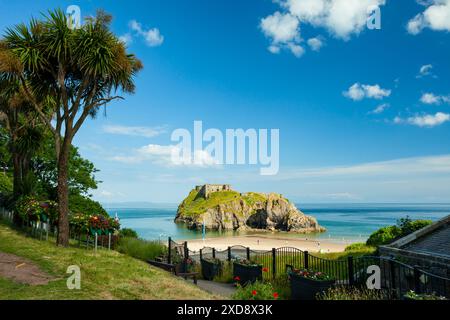 Île Sainte Catherine près de Tenby, Pembrokeshire, pays de Galles. Banque D'Images