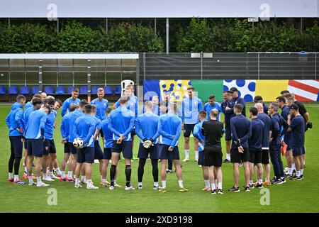 Norderstedt, Allemagne. 21 juin 2024. L'équipe tchèque de football s'entraîne avant le match du Groupe F contre la Géorgie lors des Championnats d'Europe de football à Norderstedt, Allemagne, le 21 juin 2024. Crédit : vit Simanek/CTK photo/Alamy Live News Banque D'Images