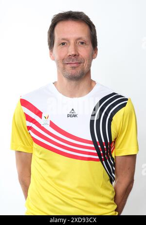 Bruxelles, Belgique. 21 juin 2024. Stijn Vereecken belge photographié lors d’une séance photo pour le Comité Olympique belge BOIC - COIB en prévision des Jeux Olympiques de Paris 2024, à Bruxelles, vendredi 21 juin 2024. BELGA PHOTO VIRGINIE LEFOUR crédit : Belga News Agency/Alamy Live News Banque D'Images