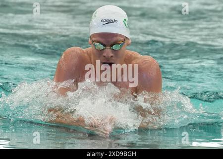 MARCHAND Léon OF. DAUPHINS TOULOUSE OEC HEAT 200 M MEDLEY HOMMES lors des championnats de France de natation 2024 le 17 juin 2024 au complexe aquatique Odyssée à Chartres - photo Laurent Lairys / ABACAPRESS. COM Banque D'Images