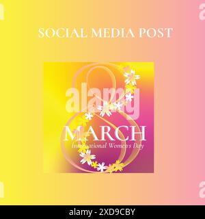 8 mars journée internationale de la femme Illustration de Vecteur