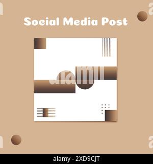 Modèle de publication de carrousel de médias sociaux Illustration de Vecteur