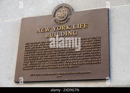 New York Life Insurance Company Building est un monument historique, New York City, USA 2024 Banque D'Images