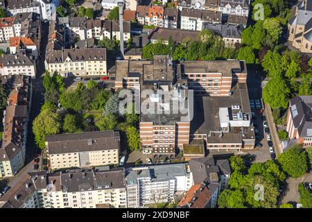 Vue aérienne, Klinik kath. Krankenhaus Hagen composés-Josefs-Hospital, Altenhagen, Hagen, Ruhr area, Rhénanie du Nord-Westphalie, Allemagne, photo aérienne, cliniques, Banque D'Images