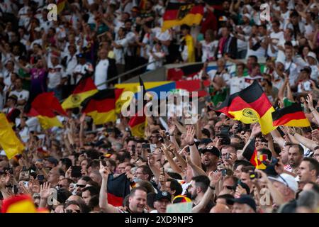 Fans von Deutschland, GER, Allemagne (GER) v. Ungarn (HUN), Fussball Europameisterschaft, UEFA EURO 2024, Gruppe A, 2. Spieltag, 19.06.2024 Foto : Eibner-Pressefoto/Michael Memmler Banque D'Images