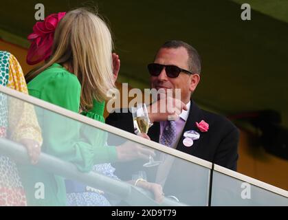 Peter Phillips dans la tribune pendant la quatrième journée du Royal Ascot à l'hippodrome d'Ascot, Berkshire. Date de la photo : vendredi 21 juin 2024. Banque D'Images