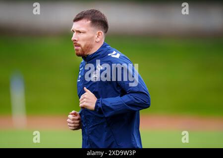 Francfort, Tyskland. 21 juin 2024. Pierre Emile Hoejbjerg lors de l'entraînement de l'équipe nationale danoise masculine à Freudenstadt, Allemagne, vendredi 21 juin 2024. L'équipe nationale de football rencontre la Serbie mardi 25 juin 2024. (Photo : Liselotte Sabroe/Ritzau Scanpix) crédit : Ritzau/Alamy Live News Banque D'Images