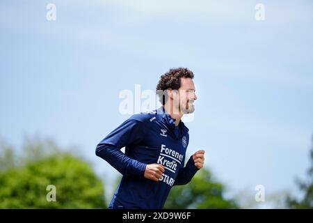 Francfort, Tyskland. 21 juin 2024. Thomas Delaney lors de l'entraînement de l'équipe nationale masculine danoise à Freudenstadt, Allemagne, vendredi 21 juin 2024. L’équipe nationale de football affrontera la Serbie le mardi 25 juin 2024. (Photo : Liselotte Sabroe/Ritzau Scanpix) crédit : Ritzau/Alamy Live News Banque D'Images