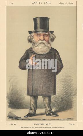 LE DESSIN ANIMÉ AUSTEN Layard, UN ESPION DE VANITY FAIR, combine l'amour de la vérité… 1869 Banque D'Images