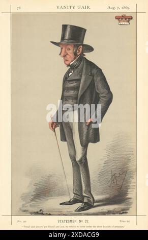 LE DESSIN ANIMÉ de L'ESPION VANITY FAIR Duke of Somerset « fier et sincère, pourtant libéral... » 1869 Banque D'Images