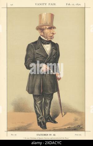 LE DESSIN ANIMÉ John Pakington, ESPION VANITY FAIR, 'Président des sessions du quartier…' 1870 Banque D'Images