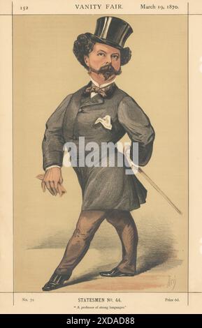 CARICATURE DE L'ESPION VANITY FAIR Sir Robert Peel 'Un professeur de langues fortes' 1870 Banque D'Images