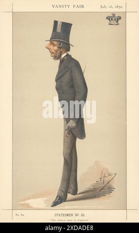 LE DESSIN ANIMÉ DE L'ESPION VANITY FAIR Marquis de Westminster 'l'homme le plus riche d'Angleterre' 1870 Banque D'Images