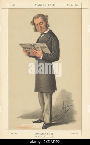 LE DESSIN ANIMÉ de L'ESPION VANITY FAIR Lord Robert Montagu 'A Working conservateur' 1870 Banque D'Images