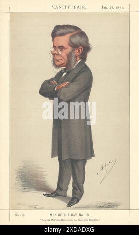 VANITY FAIR SPY CARICATURE Prof Thomas Huxley 'Un grand Med'Cine-Man parmi…' 1871 Banque D'Images