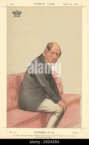 CARICATURE D'ESPION VANITY FAIR Marquis Normanby 'par naissance un homme, par héritage…' 1871 Banque D'Images