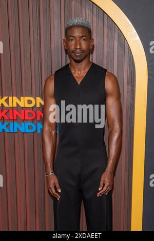 New York, États-Unis. 20 juin 2024. Mamoudou Athie assiste à la première de ''genres of Kindness'' New York au Museum of Modern Art de New York, États-Unis, le 20 juin 2024. (Photo de Thenews2/NurPhoto) crédit : NurPhoto SRL/Alamy Live News Banque D'Images