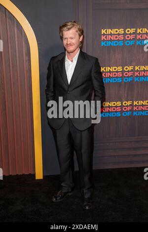 New York, États-Unis. 20 juin 2024. Jesse Plemons assistera à la première de ''genres of Kindness'' New York au Museum of Modern Art de New York, New York, USA, le 20 juin 2024. (Photo de Thenews2/NurPhoto) crédit : NurPhoto SRL/Alamy Live News Banque D'Images