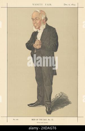 VANITY FAIR SPY CARICATURE Sir John Doran 'Notes & Queries' Editor 1873 Old print Banque D'Images