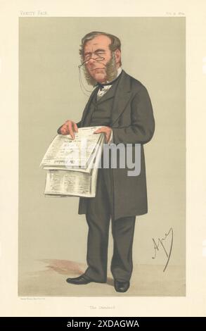 VANITY FAIR SPY CARTOON James Johnstone 'The Standard' journaux. APE 1874 Banque D'Images