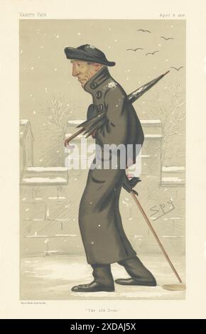 VANITY FAIR SPY CARICATURE Rév Gerald Valerian Wellesley 'l'ancien doyen' clergé 1876 Banque D'Images