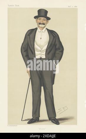 BANDE DESSINÉE D'ESPION VANITY FAIR Capt Frederick Burnaby 'Fred' renseignements militaires 1876 Banque D'Images