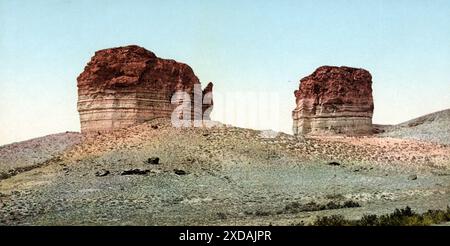 The Giant Club and Kettle, Green River, Utah, USA, Historisch, Digital restaurierte Reproduktion von einer Vorlage aus dem 19. Jahrhundert, Record dat Banque D'Images