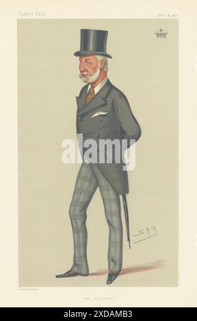 VANITY FAIR SPY CARICATURE The Duke of Manchester « The colonies » Lancs 1878 imprimé Banque D'Images