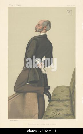 VANITY FAIR SPY CARTOON Henry Havelock-Allan 'le soldat qui ne pouvait pas...' 1879 Banque D'Images