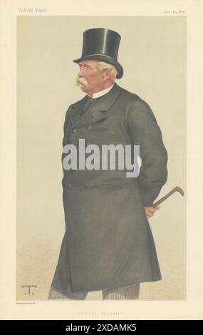 VANITY FAIR SPY CARTOON Patrice de MacMahon 'J'y suis j'y reste' France. T 1879 Banque D'Images