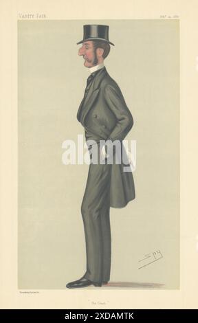 VANITY FAIR ESPION CARICATURE Colonel Robert Kingscote 'The court' Military 1880 Banque D'Images