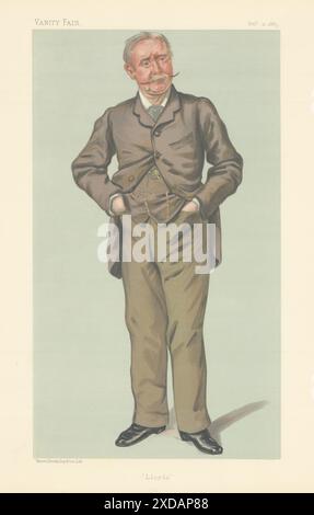 LE DESSIN ANIMÉ de L'ESPION VANITY FAIR Henry Montague Hozier « Lloyds » Finance. Expédition 1883 Banque D'Images