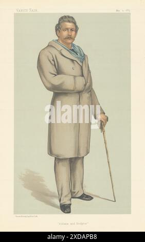 LE DESSIN ANIMÉ de L'ESPION VANITY FAIR Charles Bennett Lawes 'Athlete & Sculptor'. VERSION 1883 Banque D'Images