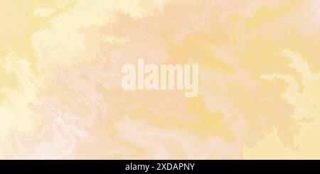 Fond minimal abstrait avec texture organique dessinée à la main dans des couleurs pastel rose et jaune Illustration de Vecteur