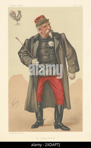 VANITY FAIR SPY CARTOON Henri d'Orléans, Duc D'Aumale 'la famille Orléans' 1884 Banque D'Images