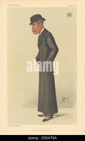 LE DESSIN ANIMÉ DE L'ESPION VANITY FAIR Francis Egerton, Earl Ellesmere 'Bridgewater House' 1887 Banque D'Images